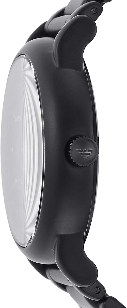 Emporio Armani Meccanico Skeleton Black Dial Black Steel Strap Watch For Men - AR60045 - Image 9
